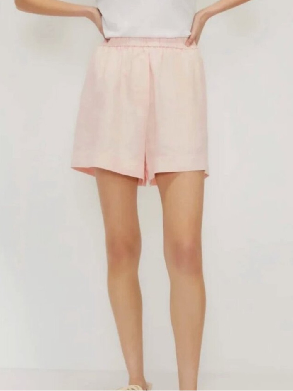 Everlane Linen Boxer Short Pink